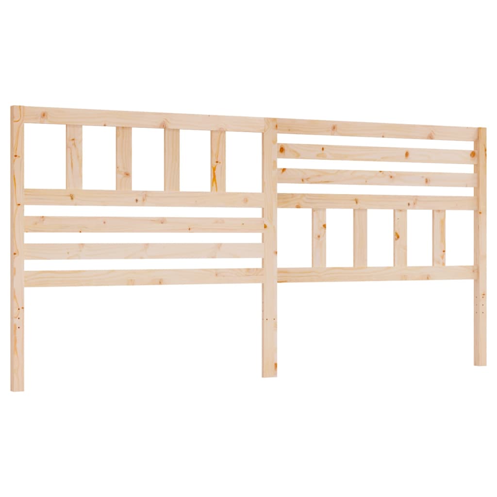 Vidaxl Wezgłowie Łóżka, 206X4X100 Cm, Lite Drewno Sosnowe