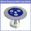 50mm M10 Thread Mini Diamond Saw Blade Stone Carving Disc for Granite Marble Concrete Sandstone Engraving Grinding Wheel