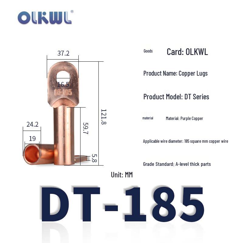 OLKWL DT Series Thickened Copper Cable Lugs