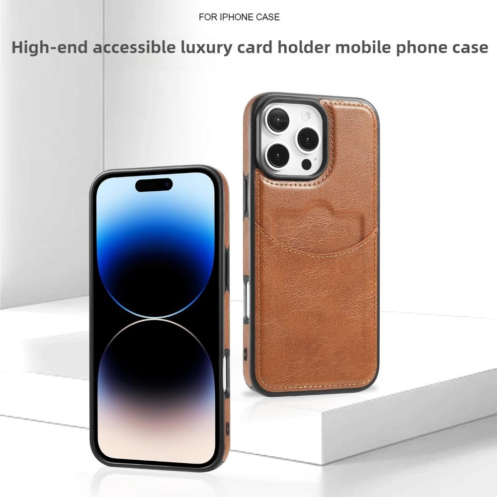 Luxury Leather Case For iPhone 16 Pro Max 17 16E 15 14 13 12 Mini 11 Pro XR X XS Max 7 8 Plus SE 3 Card Slot Mobile Phone Cover