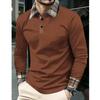 Herren Outdoor Atmungsaktives Umlegekragen Poloshirt Herren Atmungsaktiver Lässiger Langarm Karierter Pullover