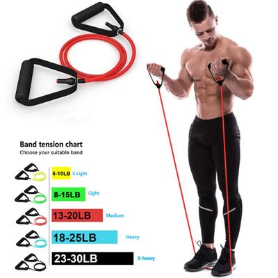 Stahovací lano pro fitness jógu s 5 úrovněmi elastický pás pro silový trénink