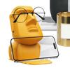 Eyeglasses Face Display Stand ABS Stone Man Head Statue Stand for Glasses Fun Practical Desk Art Decor Ornament  Eyewear Display