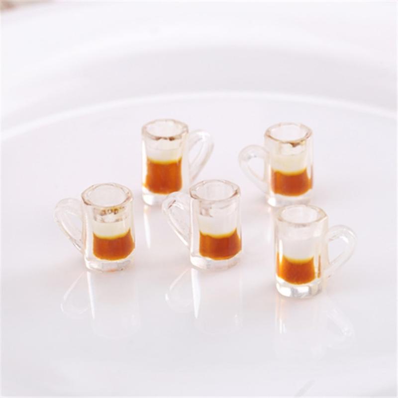 Resin Beer Glass Doll House Decor Miniatures Fairy Garden Decorations Kids Gift