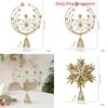 Christmas Tree Topper With Snowflake And Star Iron Art Decoration For Holiday Festivities