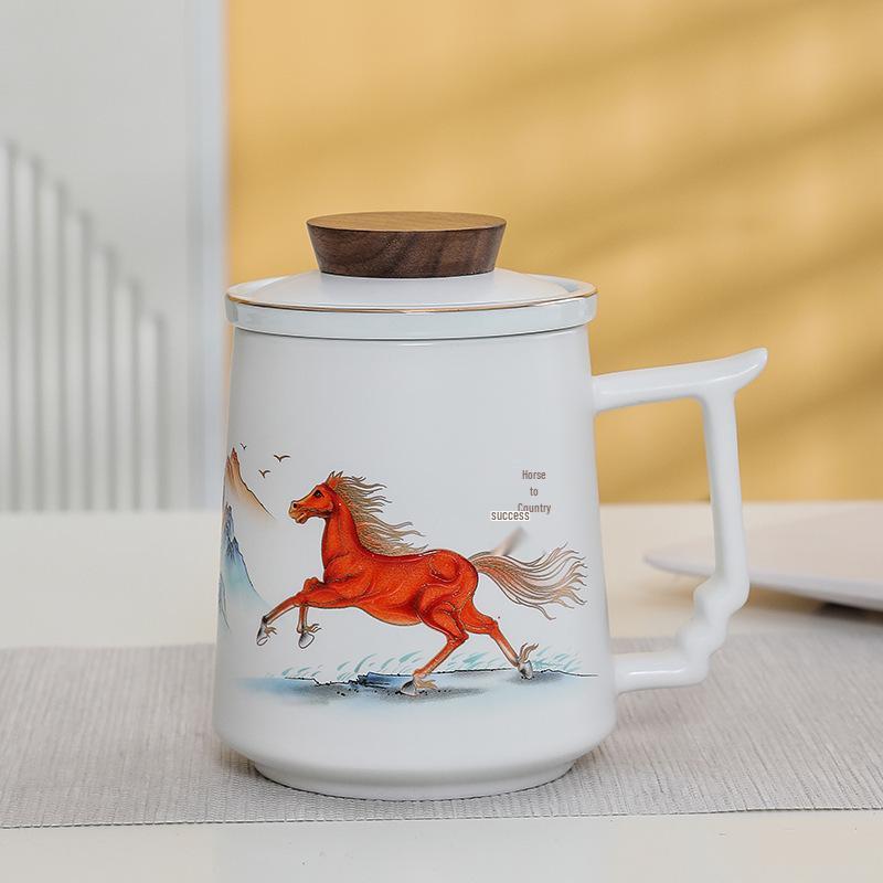 Premium Ceramic Mug with Custom Logo - Gift for Annual Company Event or Cultural Souvenir