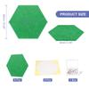 6Pc 12"x10" Felt Bulletin Board Self Adhesive Hexagon Felt Tiles for Sound Proofing Wall Panels for Home Office Recording Studio