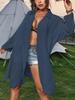 "Bamboo Cotton Long-Sleeve Beach Cover-Up Cardigan"