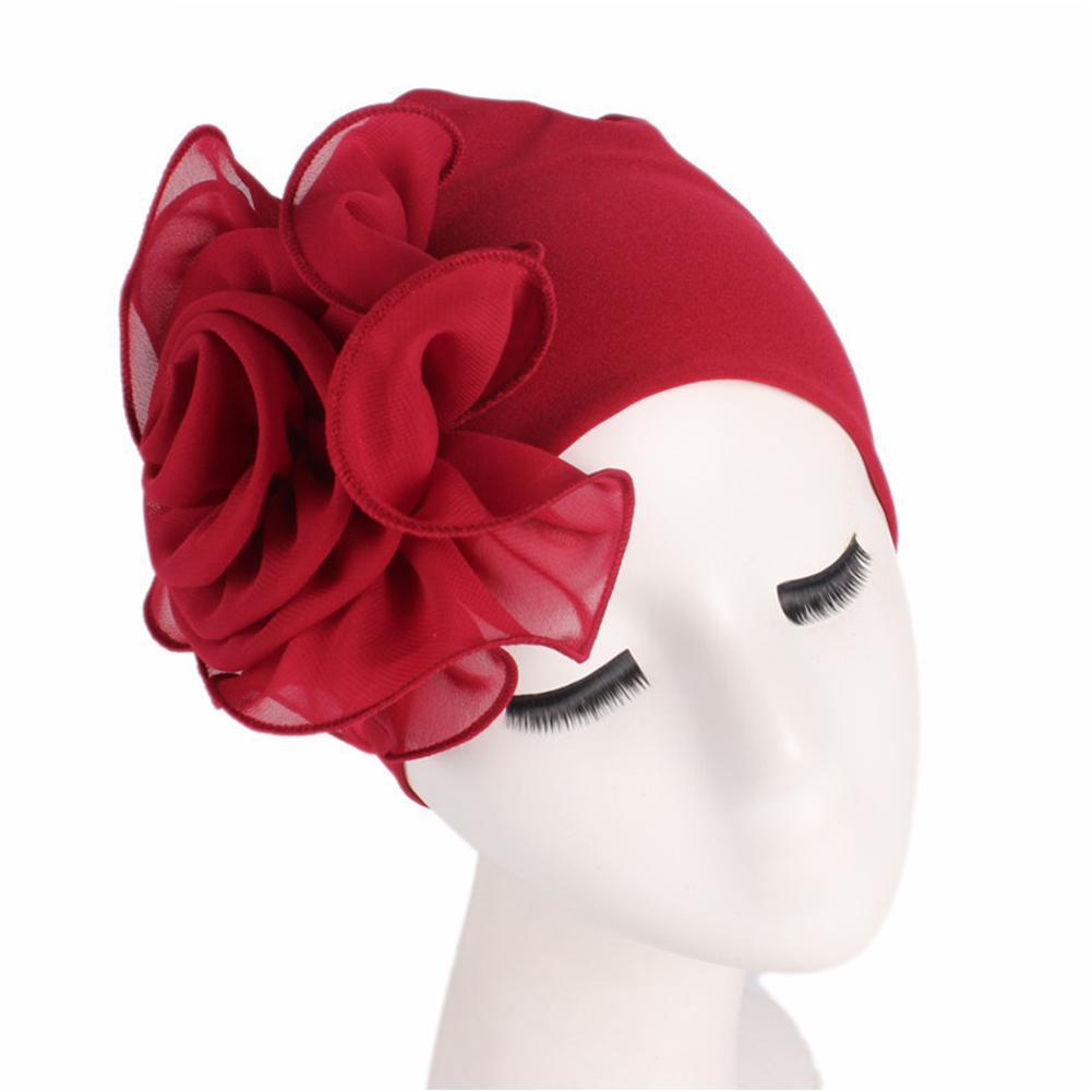 Damen Elegant Seite Groß Blume Hohe Elastizität Mode Kappe