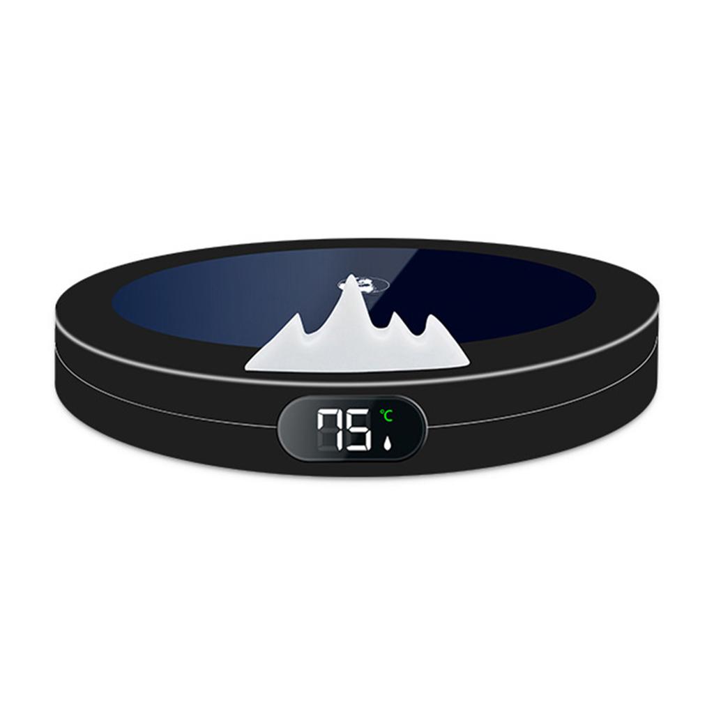 Round Thermostatic Coaster Touchable Control Cup Base For Glass Cup