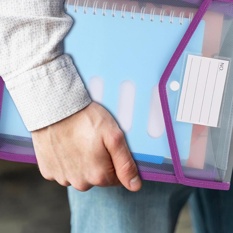 A4 Waterproof Transparent Document Storage Organizer Three-Dimensional File Bag Durable Waterproof Large Capacity