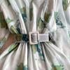 Herbst Vintage Frauen Floral Bedruckte Patchwork Lange Kleid Elegante V-ausschnitt Puff Ärmel Aushöhlen Saum Urlaub Strand Vestidos Neue