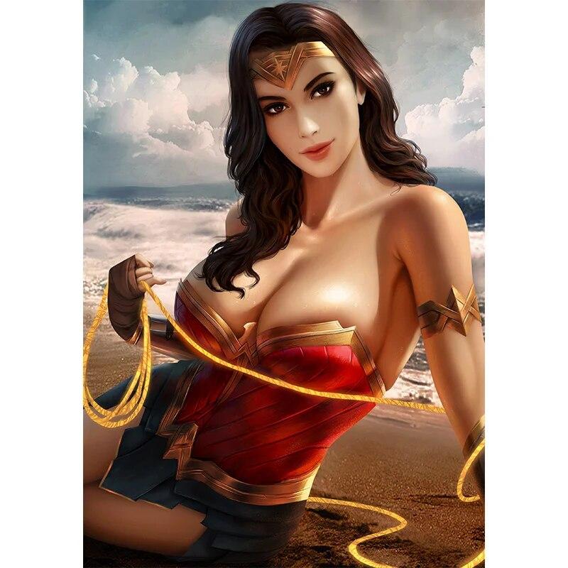 Tisk Warrior 3D Sexy Anime Girl Art Plakáty HD Nástěnná malba na plátno do obývacího pokoje Ložnice Home Decor Hang Picture