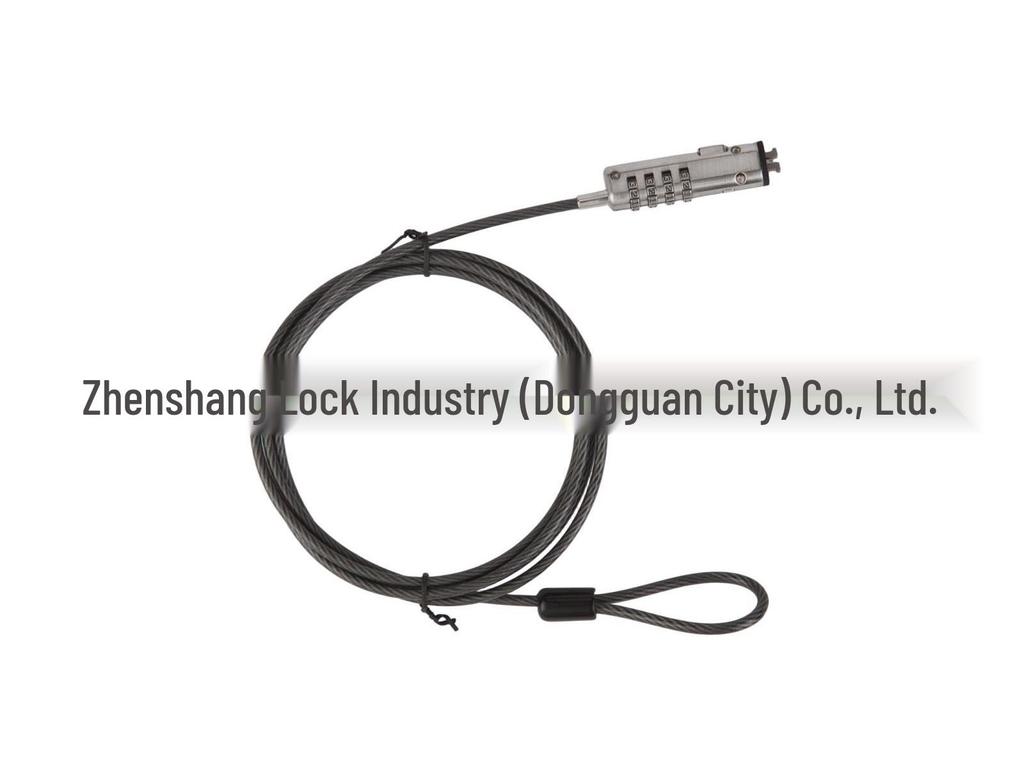 Laptop-Kabel-Schloss aus Zinklegierung mit Zahlenschloss und 6x2,5mm Schlossloch