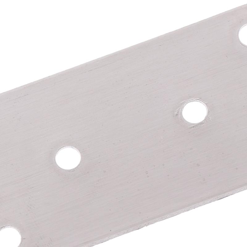 10Pcs Straight Four Hole Fixed Angle Bracket Stainless Steel Right Angle Bracket Furniture Fasteners Wood Shelves Cbinets