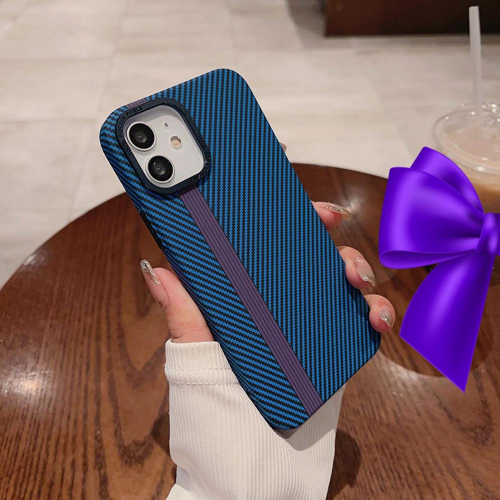 Carbon Fiber Phone Case for iPhone 11 12 13 14 15 16 17 Pro/ Pro Max Phone Back Cover Carbon Fiber Texture