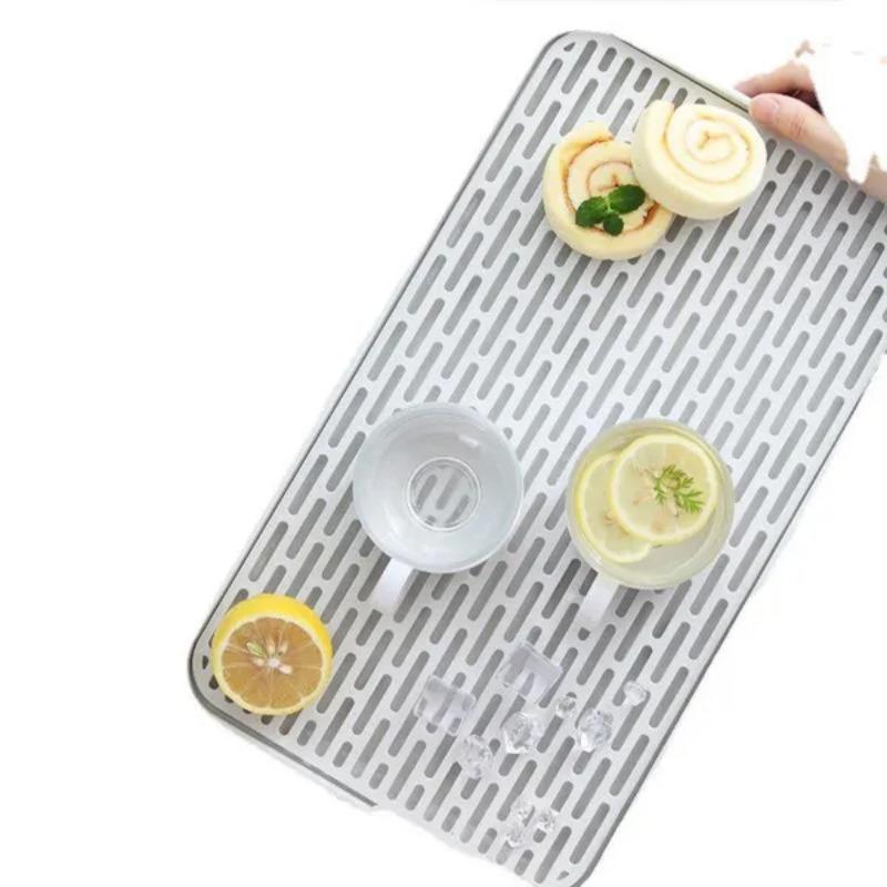 1Pc Drainage tray, kitchen water cup, tableware, anti slip water control box, plastic storage box