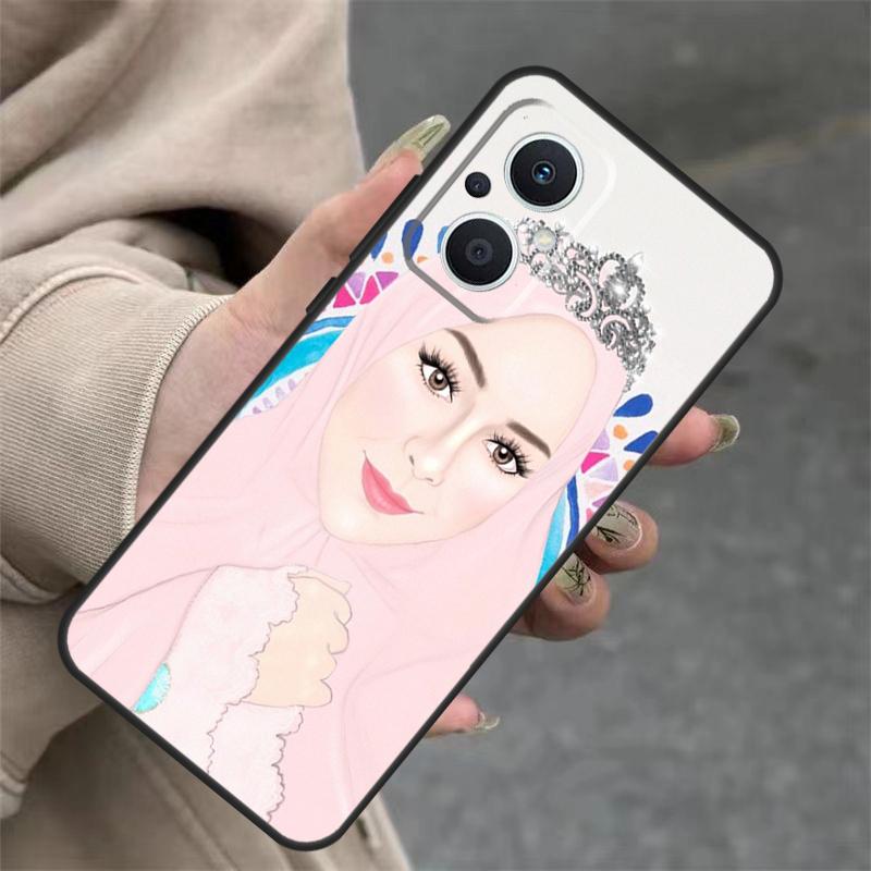 Muslim Islamic Arabic Hijab Girl Case For OPPO Reno 7 8 Lite 10 11 12 13 14 Pro 8T 12F 13F 14F OPPO Find X8 X6 X9 Pro Cover