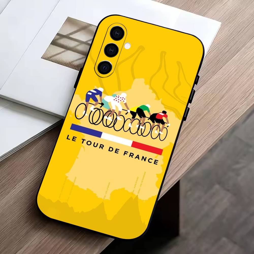 T-Tour de France Phone Case Black Silicone Soft For Samsung Galaxy A73,A72,A71,A70,A53,A52,A51
