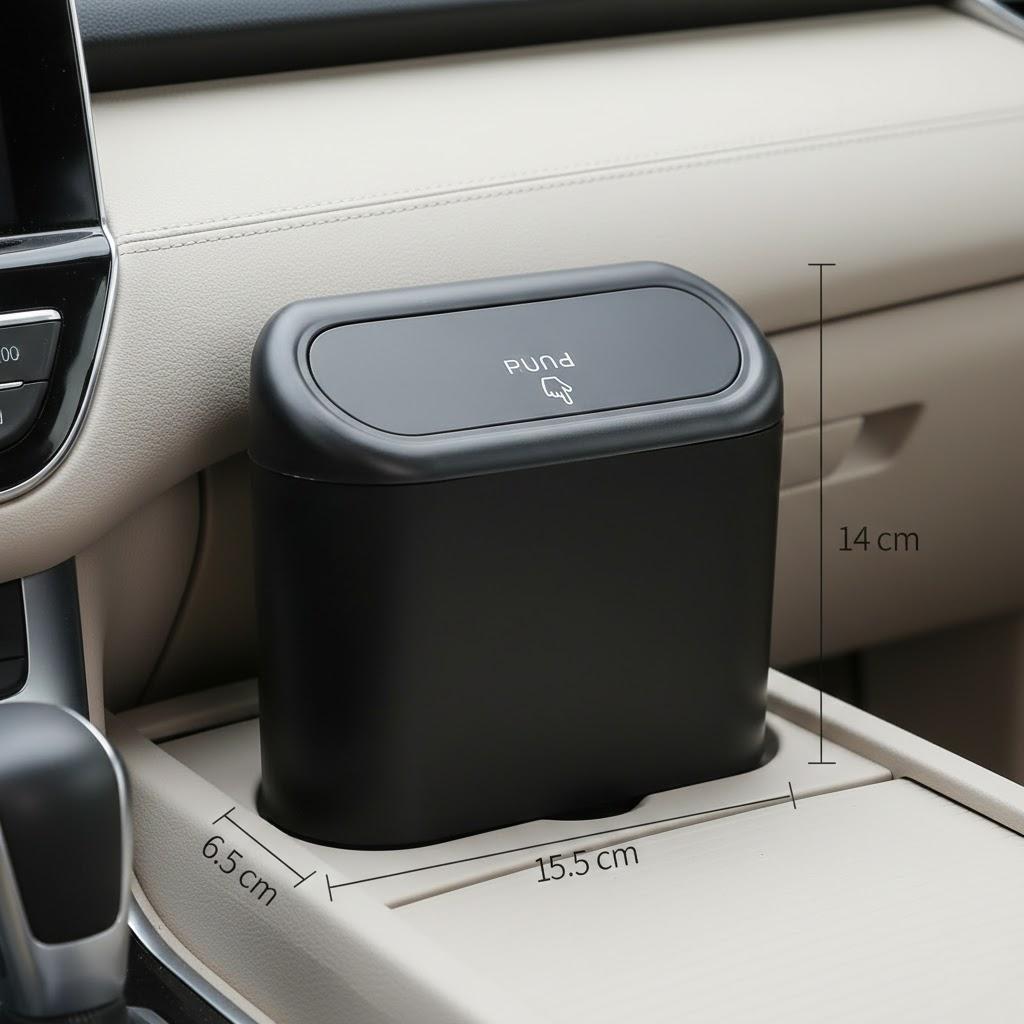 

Car Trash Can with Sealed Lid Auto Organizer Tote Interior Storage Box and Garbage Bag for Clean and Tidy Vehicle