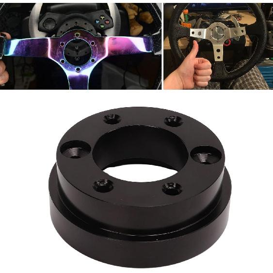 70mm Steering Wheel Adapter Plate Aluminium Alloy Car Steering Wheel Adapter Plate Universal Fit for Logitech G29 G920 13 14in Steering Wheels