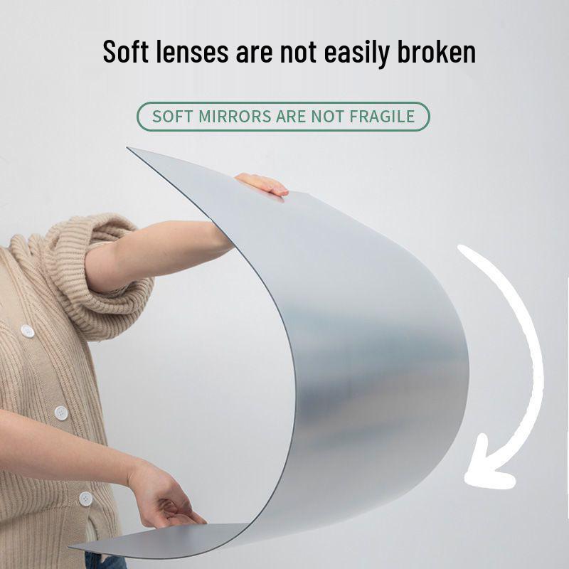 Acrylic Soft Mirror Wall Sticker, Self-Adhesive Full-Length Makeup Mirror for Bathroom or Dorm.