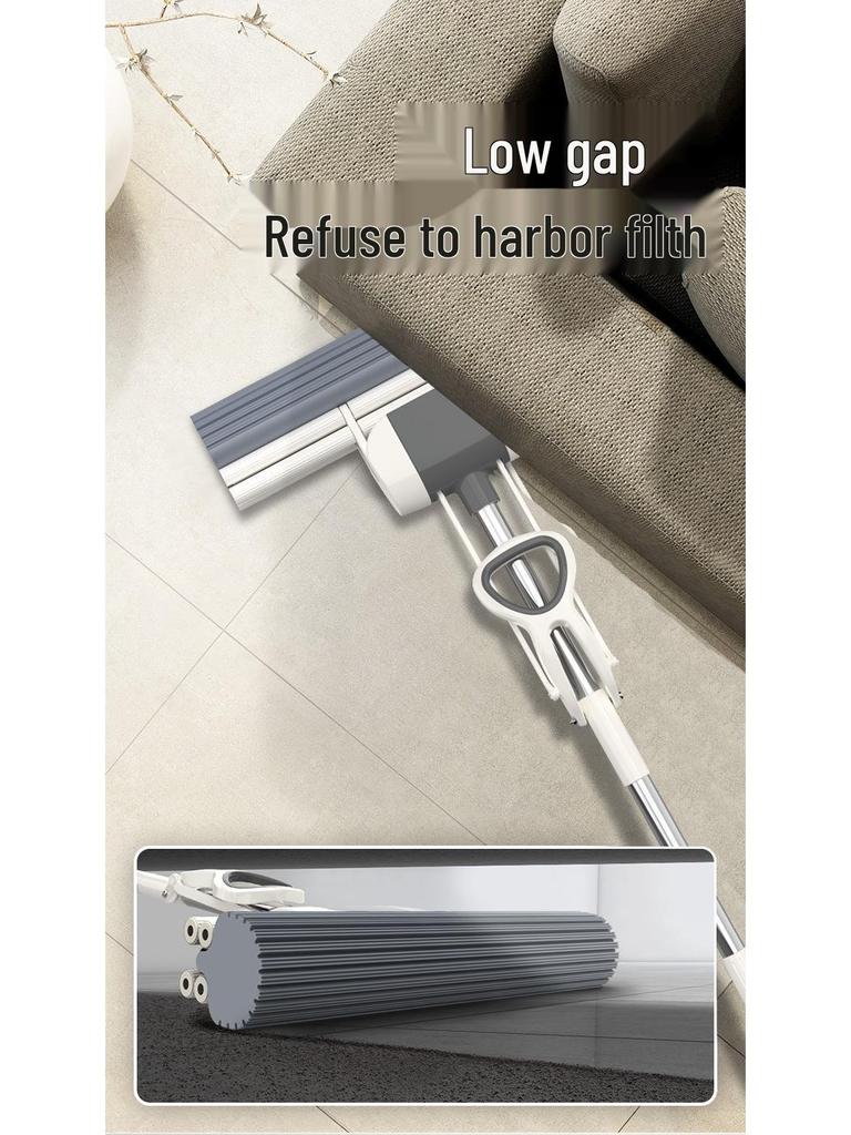 Large PVA Sponge Roller Mop - Hand-Free Squeeze, Absorbent & Lightweight