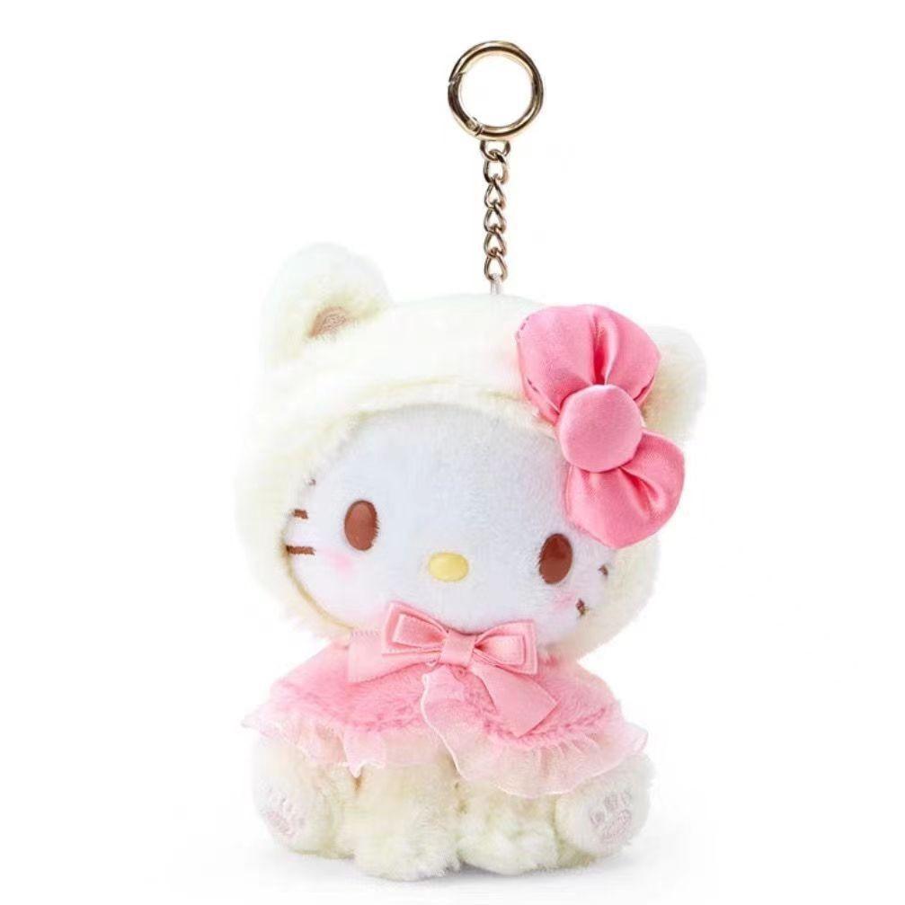 Милый плюшевый брелок в виде куклы Hello Kitty, игрушка-подвеска с мультяшным персонажем Hello Kitty