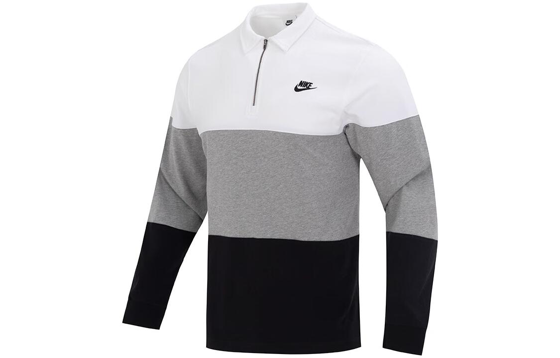 Nike T Shirts Men s Gray Polo Collar Moderate Straight Fit FB7798-100 XL