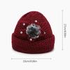 1Pc Bonnets For Women Winter Hats  Head Warmer Floral Cross Knitted Hat Ladies Warm Winter Hat Beanies Women Hat