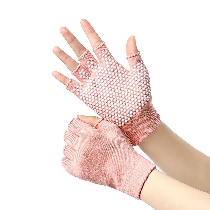 Women Non-Slip Yoga Gloves Breathable Fitness Pilates Half Finger Glove Sport Outdoor Cycling Fishing Workout Mittens For Gym