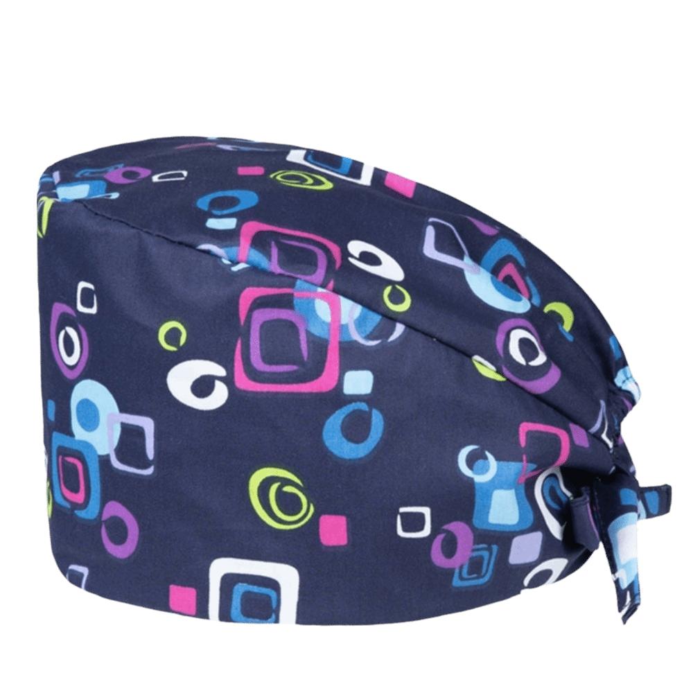 Unisex Cartoon Printing Scrub Cap Adjustable Buckle Print Design Lab Scrub Hat Breathable Soft Pure Healthcare Hats Pet Hospital