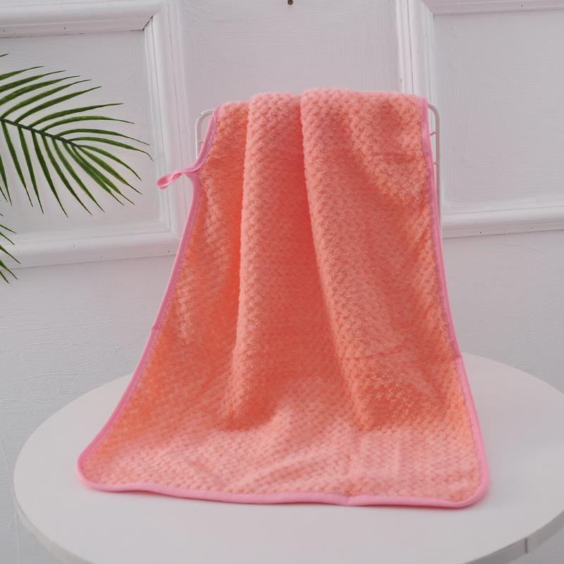 

Полотенце из кораллового флиса с рисунком ананаса, мягкое и нелиняющее полотенце, впитывающее полотенце A-35*75 розовый