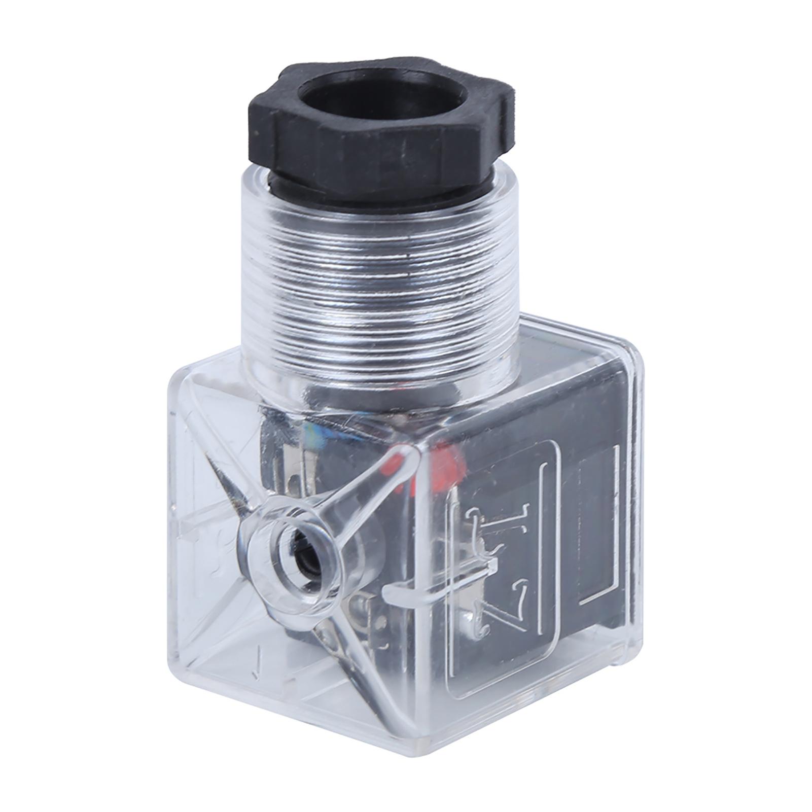 

5Pcs Solenoid Coil Plug Hydraulic Valve Transparent Voltage Universal Accessories DC24