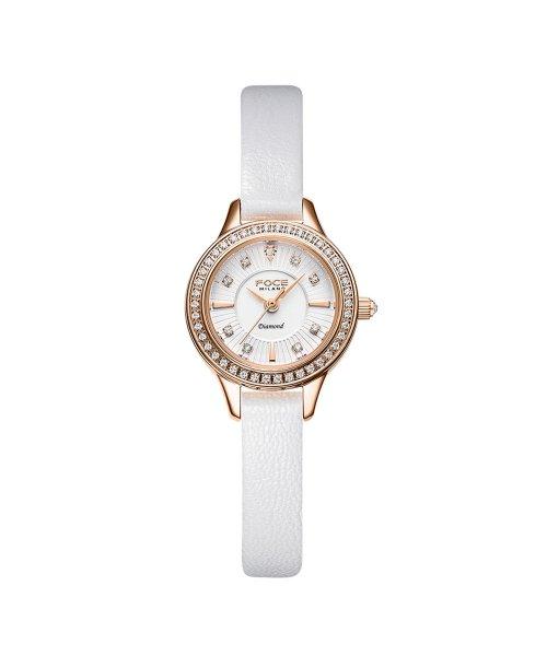 [FOCE LADY] FOCE LADY 23mm Women s Diamond Leather Watch FM1928L-RG FREE