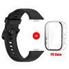 Case+Silicone Band For Huawei Watch Fit 3 Strap sport bracelet Tempered Glass cover Protector for Huawei Fit3 correa Accessories