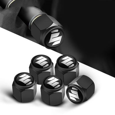 5Pcs Car Tire Valve Core Caps Dustproof Alloy Accessories For Suzuki Vitara Swift Kizashi SX4 Ignis Baleno Ertiga Ciaz S-cross