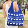 Heart-Shaped Knit Bag: Casual Minimalist Shoulder Tote for Women