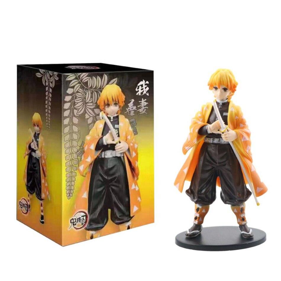 Anime 16CM Demon Slayer Kimetsu No Yaiba Figure Kamado Tanjirou Action Figure Agatsuma Zenitsu Nezuko Warrior PVC Model Toys