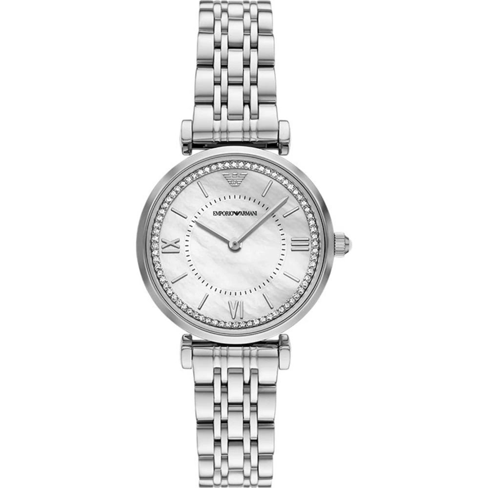 

Emporio Armani Gianni T-Bar Mother of pearl Stainless Steel Silver Ladies Quartz Watch AR11701 мать жемчужного