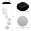 Solar Powered Wind Chime Ball Wind Chime Light LED Rainbow Gradient Outdoor Courtyard Decoration Pendant Light