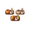 Dollhouse Miniature Food Tray: Bread, Coffee & Jam Ornaments