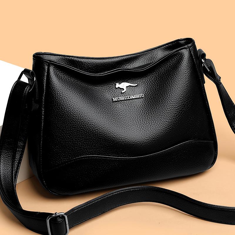 Damentasche mittleren Alters Weiche Leder Schultertasche Umhängetasche Muttertasche