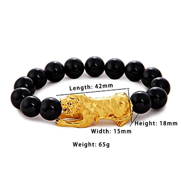 Сохраняющий Цвет Вьетнамский Аллювиальный Золотой Цвет Шесть Символов Для Мужчин Великая Яркая Мантра Бусины Деньги Леопард Модный Стиль Модные Браслеты Модная Бижутерия