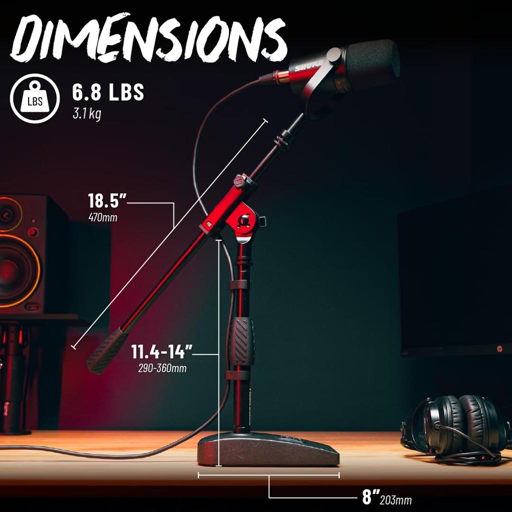 GATOR Frameworks Gator Frameworks Microphone Stand, Short Boom Type (for Bass Drums, Amplifiers, etc.) GFW-MIC-0821 [Official Japanese Product]