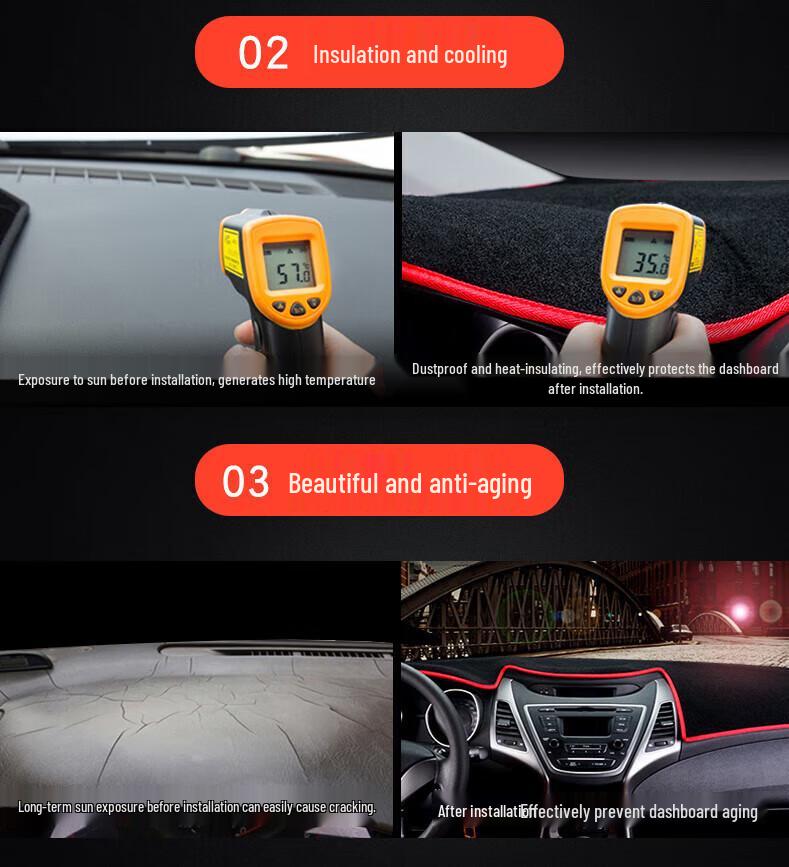 GAC Trumpchi GS4 Front Dashboard Mat for GS8/GS7/GS3 - Sun Protection and Heat Insulation.