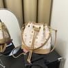 Small bag new fashion drawstring portable bucket bag versatile shoulder messenger women's bag
