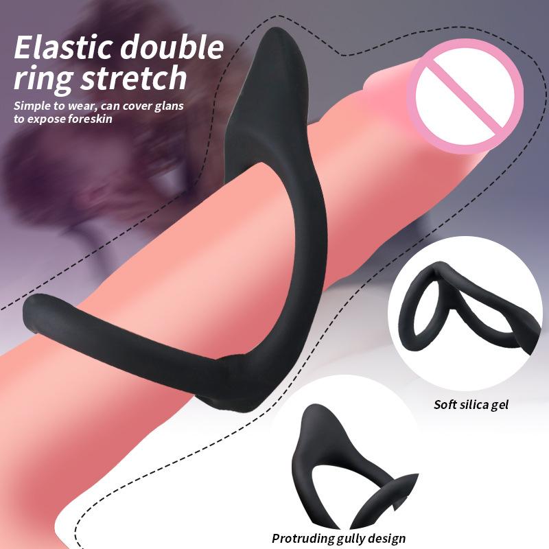 Men's delay horseshoe ring  Silicone male lock essence