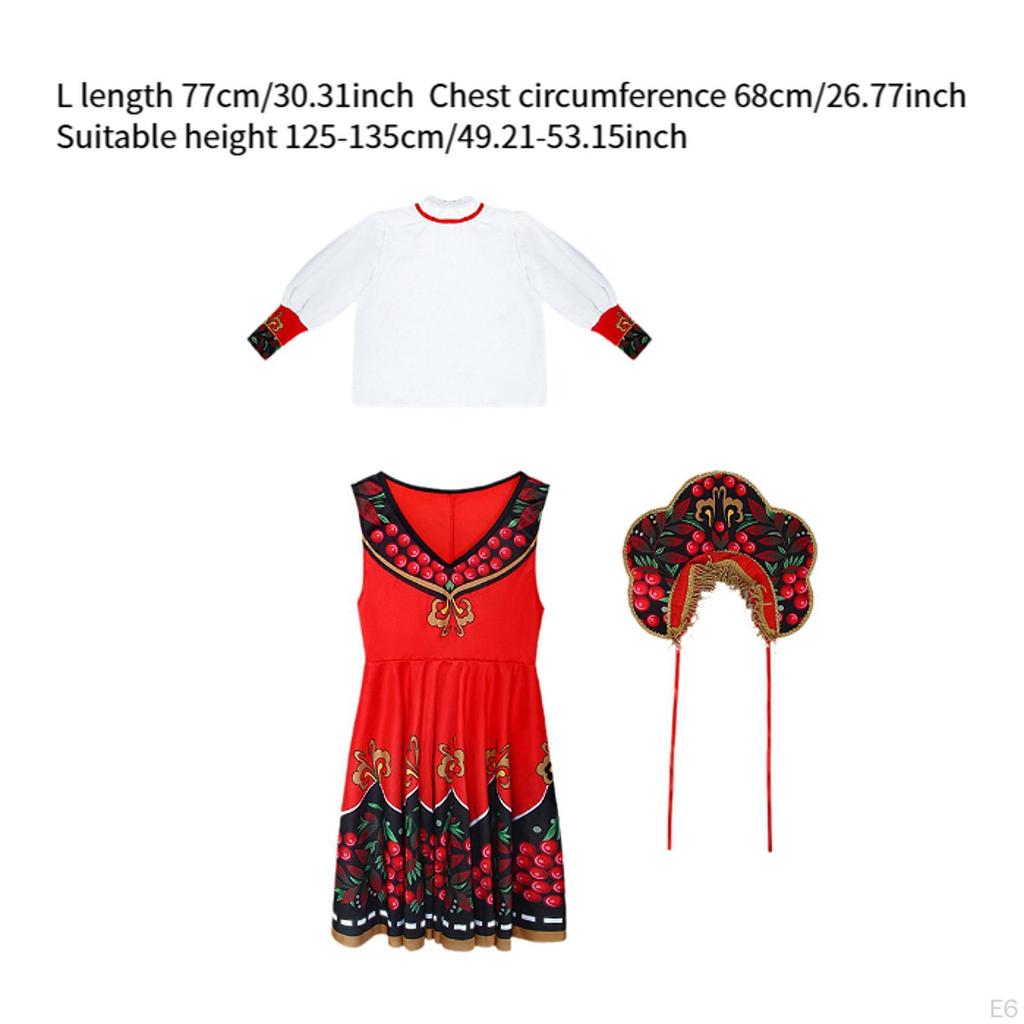 Folk Clothing Russian Girls Cosplay Costume Dress for Performance