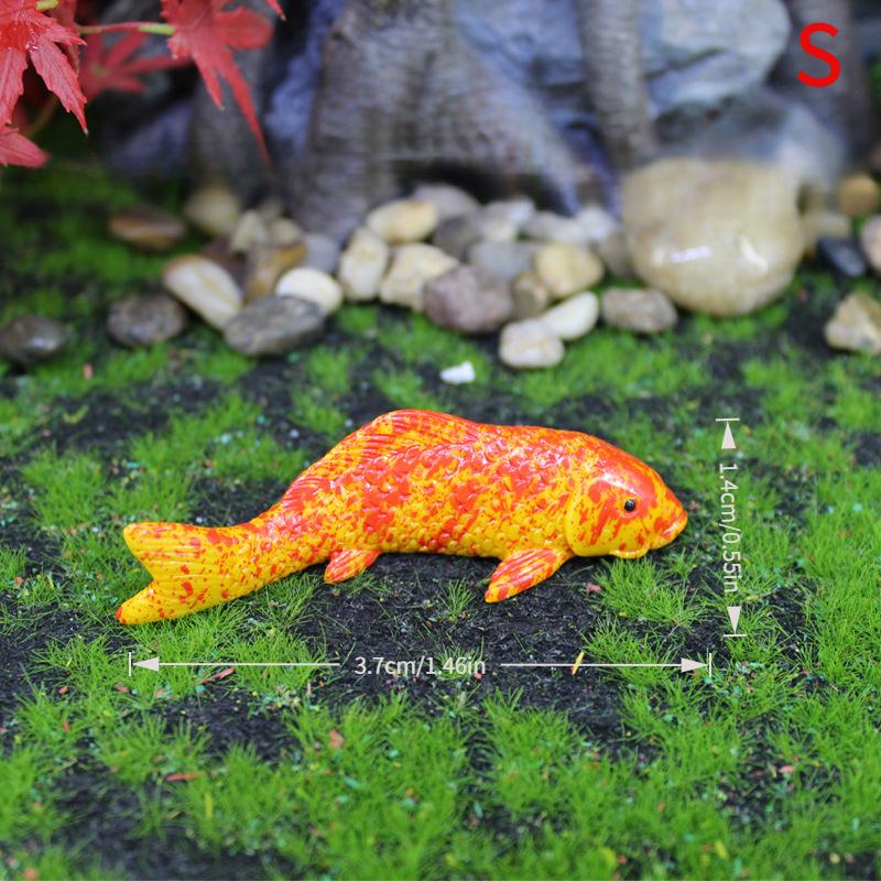Gift Cartoon Mini Koi Fish Ornament Resin Crafts Cute Carp Figurines Simulation DIY Small Fish Statue Fairy Garden Decorations